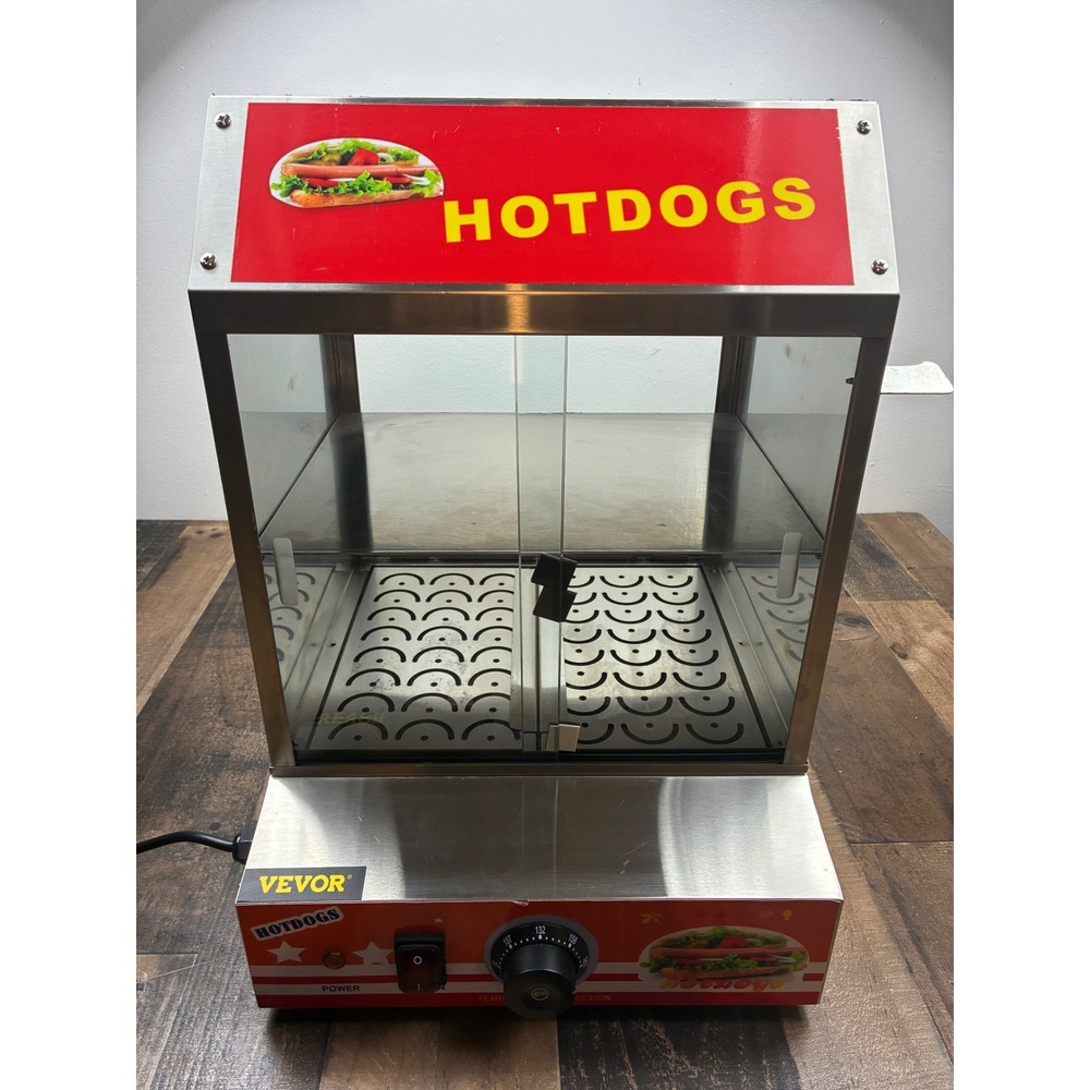 VEVOR Commercial Hot Dog Steamer Warmer Machine Stainless Steel 82-185F Tested